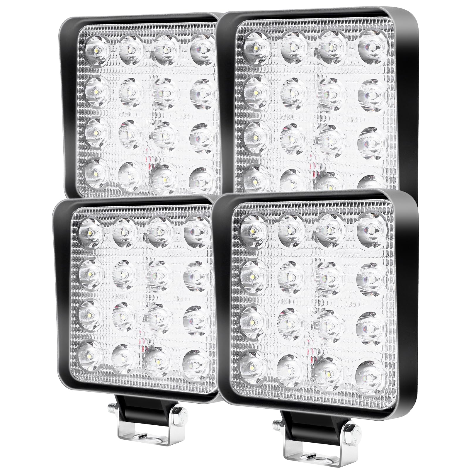 CCLIFE Led Arbeitsscheinwerfer 12V Scheinwerfer 4X48W Auto Traktor IP67 Offroad 6000K Wasserdicht Arbeitslicht Spotlight für SUV UTV ATV LKW, 13x11x2cm CushHom CCLIFE Led Arbeitsscheinwerfer 12V Scheinwerfer 4X48W Auto Traktor IP67 Offroad 6000K Wasserdicht Arbeitslicht Spotlight für SUV UTV ATV LKW, 13x11x2cm CushHom von CCLIFE