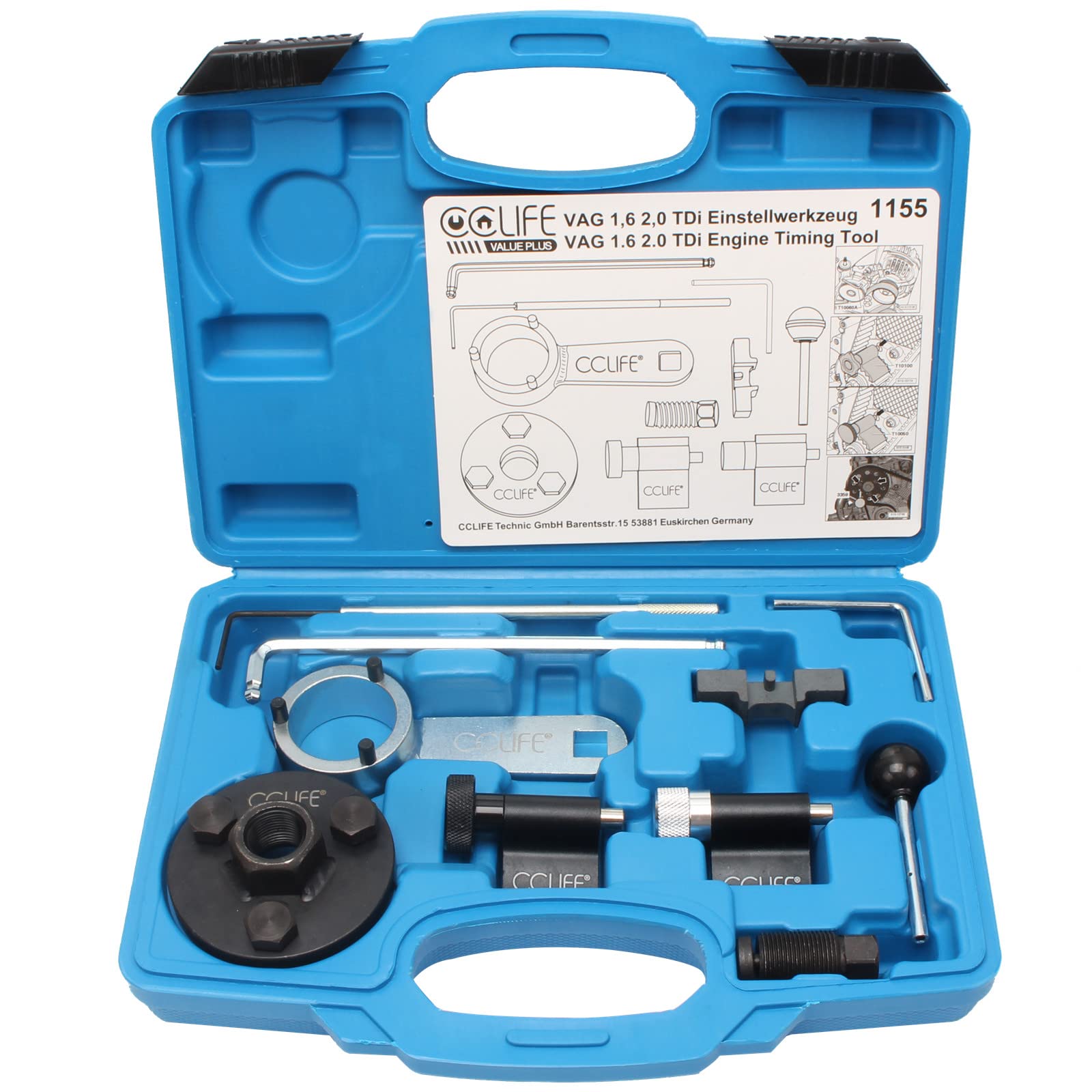 CCLIFE Motor Einstellwerkzeug Arretierwerkzeug Steuerzeiten Werkzeug Kompatibel mit VAG VW Audi 1.6 2.0 TDI CR CCLIFE Motor Einstellwerkzeug Arretierwerkzeug Steuerzeiten Werkzeug Kompatibel mit VAG VW Audi 1.6 2.0 TDI CR von CCLIFE