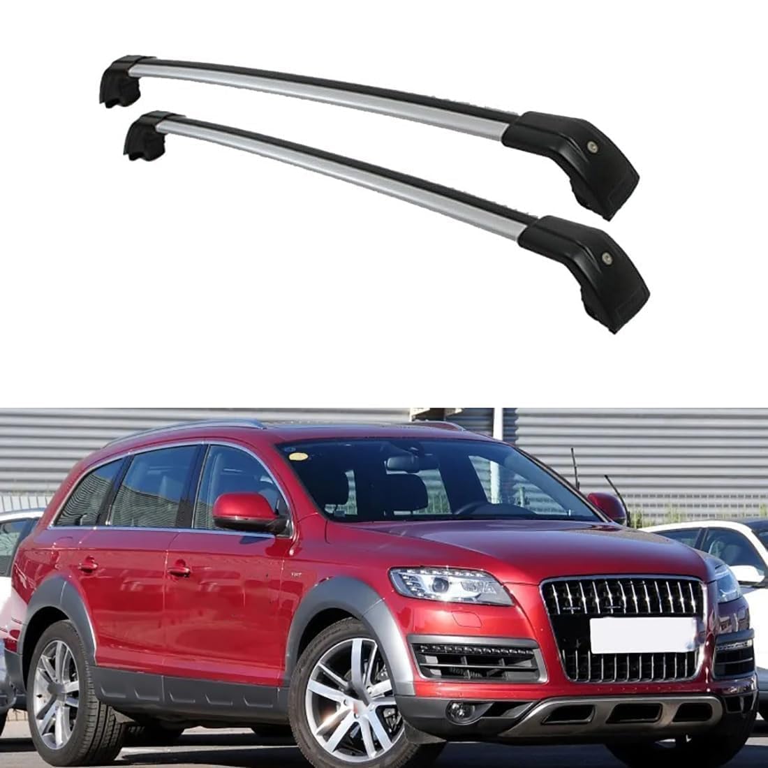 2 Stück für Q7 5 Door 4L SUV 2006-2015 Aluminium Dachträger Relingträger,Dachgepäckträger Alu Relingträger,C 2 Stück für Q7 5 Door 4L SUV 2006-2015 Aluminium Dachträger Relingträger,Dachgepäckträger Alu Relingträger,C von CCLXWY