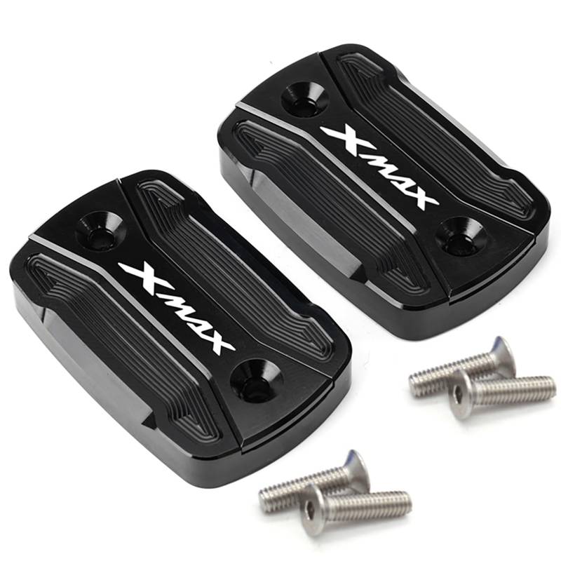 2 x Motorrad-Bremsflüssigkeitsbehälter für Yamaha XMAX300 2022 XMAX 250 X-MAX 125 2018–2021 (schwarz) von CCYYMOWOK