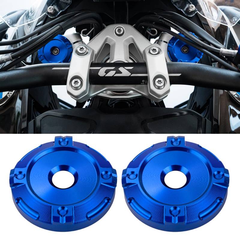 2 Stück für R1300GS GS1300 R1300 GS R 1300GS ADVENTURE ADV 2024 2025 Motorradzubehör Dekorative Stoßdämpferabdeckung Aluminium Vorderradgabeln R 1300 GS 1300gsa GSA (Blau) von CCYYMOWOK