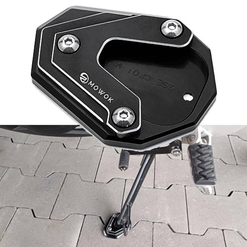 CCYYMOWOK Motorrad-CNC-Seitenständer-Verlängerung für CFMOTO 800MT 650MT CF 650 800 MT MT800 mt 800 (schwarz) von CCYYMOWOK