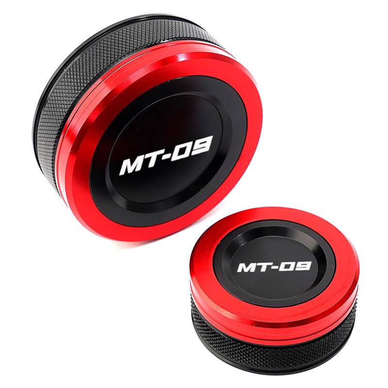 MOWOK Motorrad Zubehör für Yamaha MT-09 MT 09 SP 2021 2022 2023 2024 mt09 vorne und hinten Bremsflüssigkeitsbehälter Abdeckungen Schutz (Rot) von CCYYMOWOK