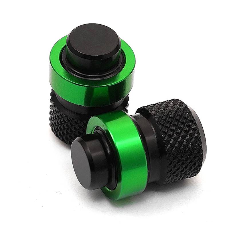 Für KAWASAKI Z900 Z1000 Z800 NINJA 250 300 400 650 1000SX ZX6R ZX10R ZX14R Zubehör Motorrad CNC Rad Reifen Ventilkappen Abdeckung (Grün) von CCYYMOWOK