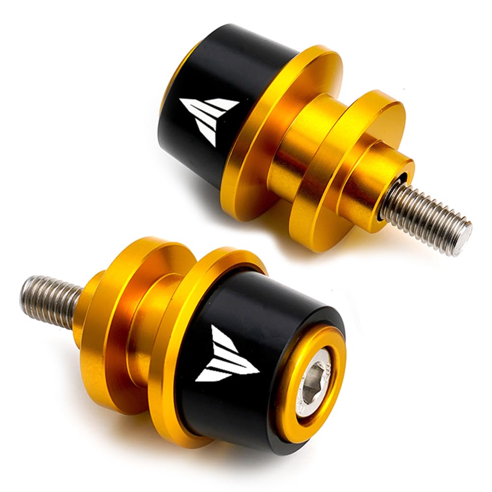 MOWOK Mortorrad Zubehör Für MT01 MT03 MT09 MT10 MT25 MT 01 03 09 10 TRACER 900 700 GT TRACER9 TRACER7 M6 Bobbins Mounting Ständer Holder Ständeraufnahme Montageständer Schwingenadapter (Gold) von CCYYMOWOK