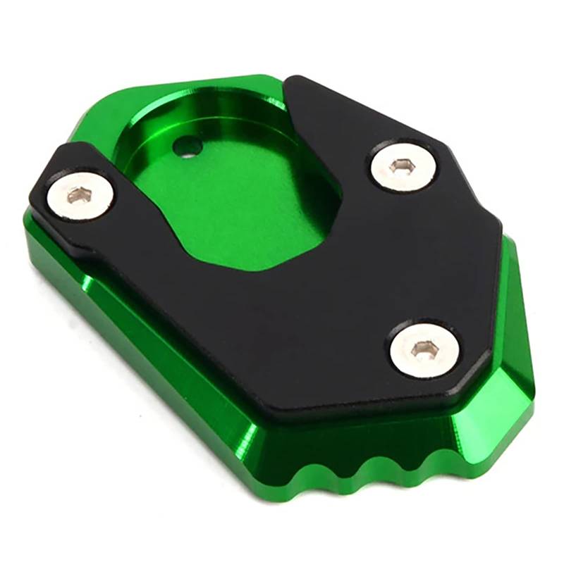 Motorrad Zubehör Seitenständer Vergrößerungsplatte für Kawasaki Z650 Z900 RS 2023 2024 2025 Z900SE Z1000 Z1000SX Z800 ER6N ER6F ZX6R NINJA 650 1000 Ninja1000sx Motorradständer Verlängerungspad (Grün) von CCYYMOWOK