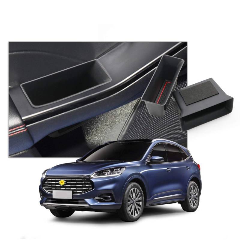 [2 Stück] CDEFG For*d Kuga 3 2020+ Auto Aufbewahrungsbox Autotür Innenrahmen Organizer Abdeckungen Storage Box Innenraum Zubehör von CDEFG