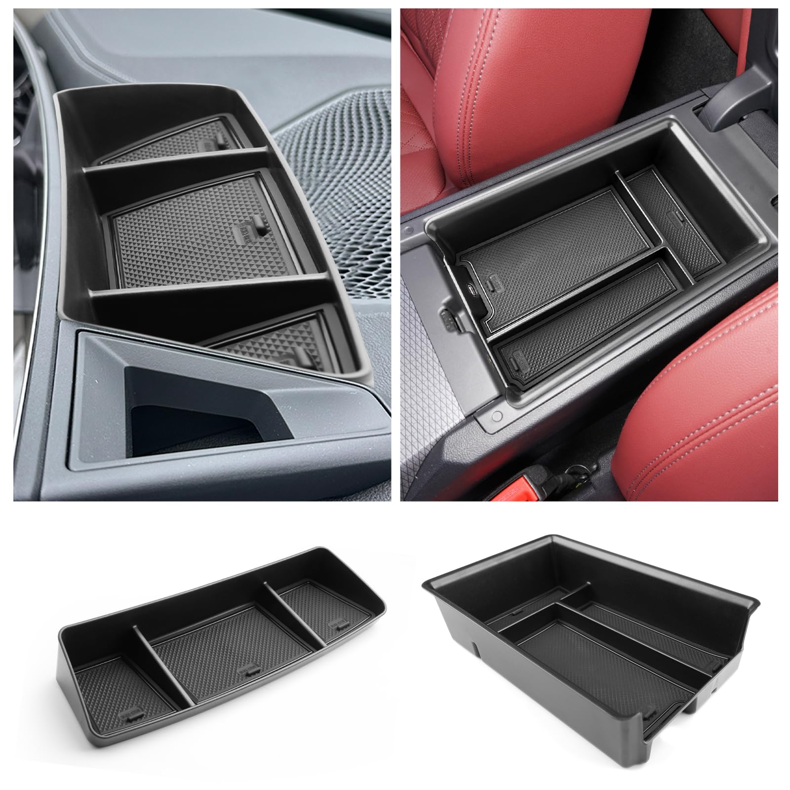 [2 Stück] CDEFG Kompatibel mit BMW 3er G20 G21 2019-2023 / 4er G22 / i3 G28 i4 G26 2023 Facelift Mittelkonsole Organizer Aufbewahrungsbox Aufbewahrung Auto Center Console 3er 4er Zubehör von CDEFG