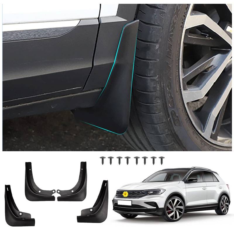 [4 Stück] CDEFG Kompatibel mit Toyota RAV4 5 2019-2021 2022 2023 Schmutzfänger Schlamm spritzwassergeschützte Platte Spritzschutz Kotflügel Auto Zubehör (Schwarz) von CDEFG
