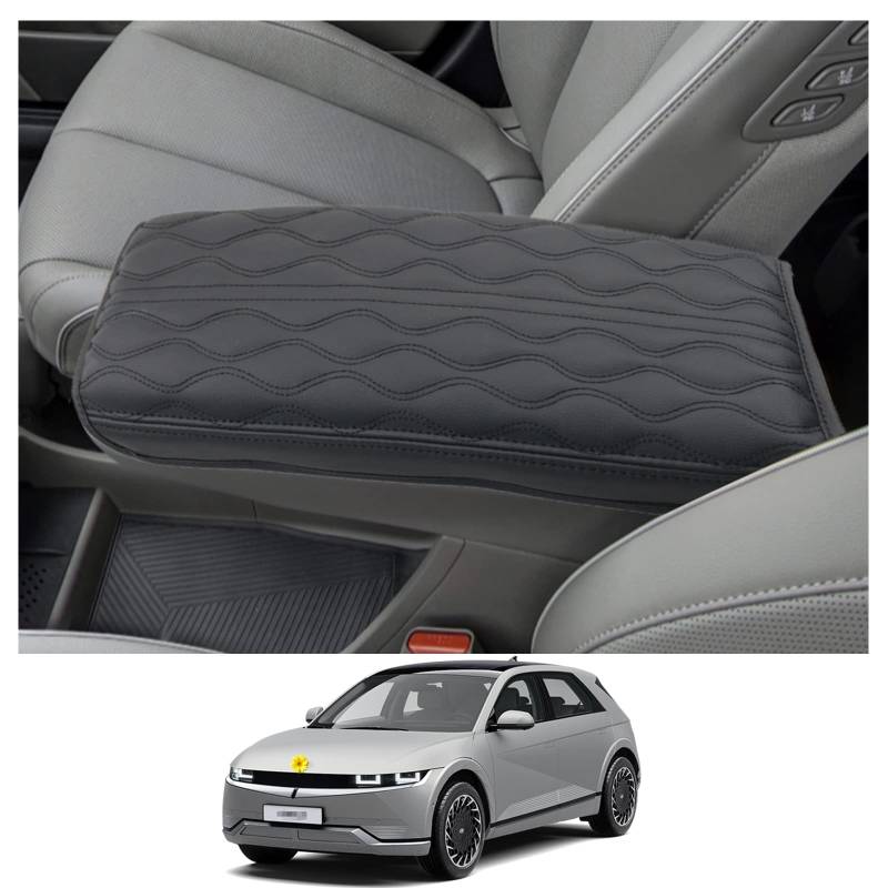 CDEFG Kompatibel mit Hyundai Ioniq 5 2021-2023 2024 Mittelarmlehne Armlehnen Deckel Abdeckung Kratzschutz Mittelkonsole Kunstleder Ioniq 5 Armlehne Box Center Console Schutzhülle Ioniq 5 2024 Zubehör von CDEFG