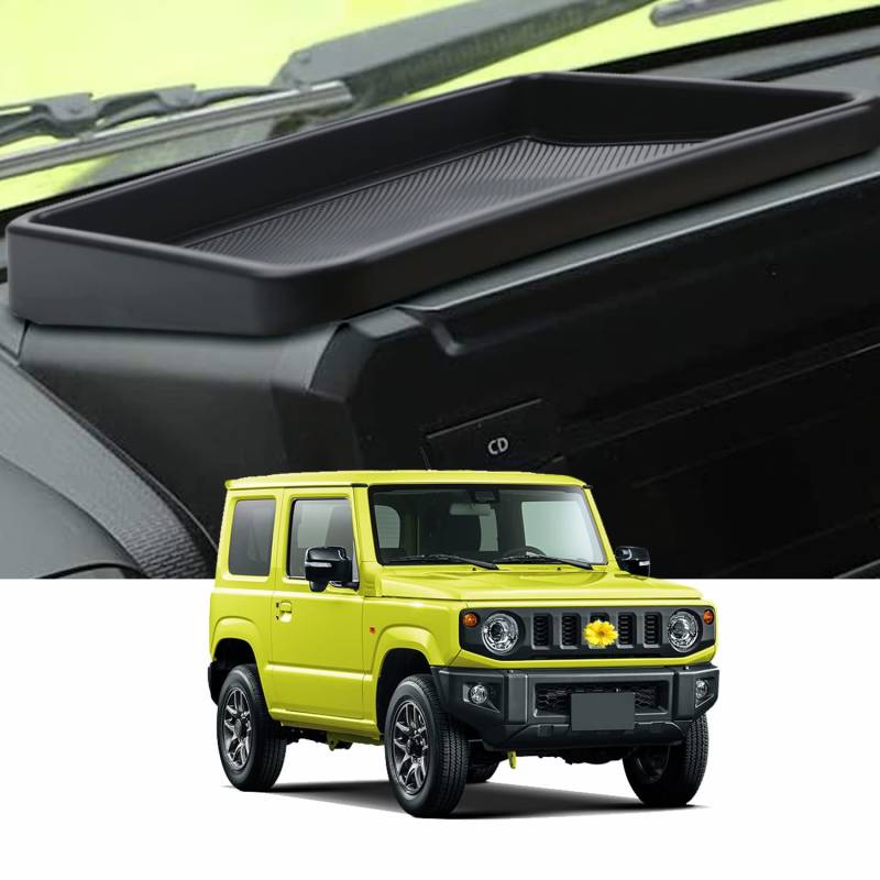 CDEFG Kompatibel mit Suzuki Jimny 2018-2023 2024 Mittelkonsole Instrumententafel Aufbewahrungsbox Mit Gummimatte Auto Innenraum Organizer Zubehör von CDEFG