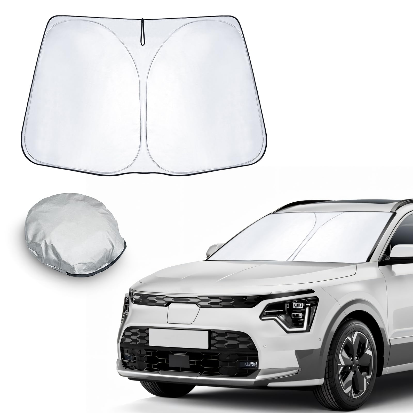 CDEFG Kompatibel mit Kia NIRO SG2 EV 2016-2024 2025 Sonnenschutz Abdeckungen Frontscheibe Sonnenschirm Die Vordere Schallwand Windschutzscheibe Auto Sonnenblende NIRO Hybrid PHEV 2024 Zubehör CDEFG Kompatibel mit Kia NIRO SG2 EV 2016-2024 2025 Sonnenschutz Abdeckungen Frontscheibe Sonnenschirm Die Vordere Schallwand Windschutzscheibe Auto Sonnenblende NIRO Hybrid PHEV 2024 Zubehör von CDEFG
