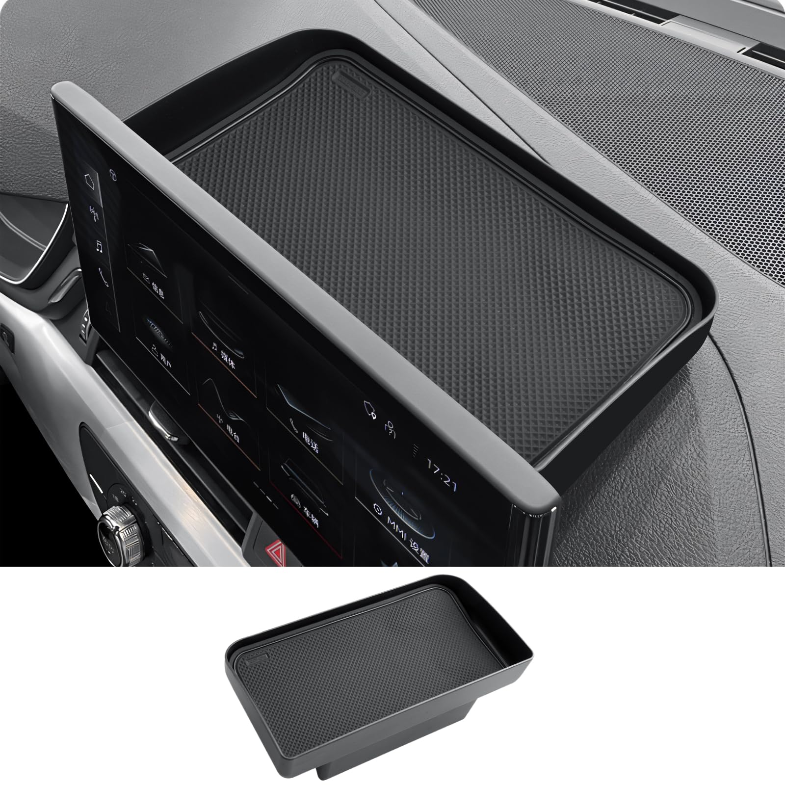 CDEFG Kompatibel mit Audi A4 B9 / A5 F5 Q5 FY 2020-2023 2024 Mittelkonsole Organizer 10,1 Zoll Aufbewahrungsbox Handschuhfach Aufbewahrung Auto Center Console Tray Zubehör (Instrumententafel) von CDEFG