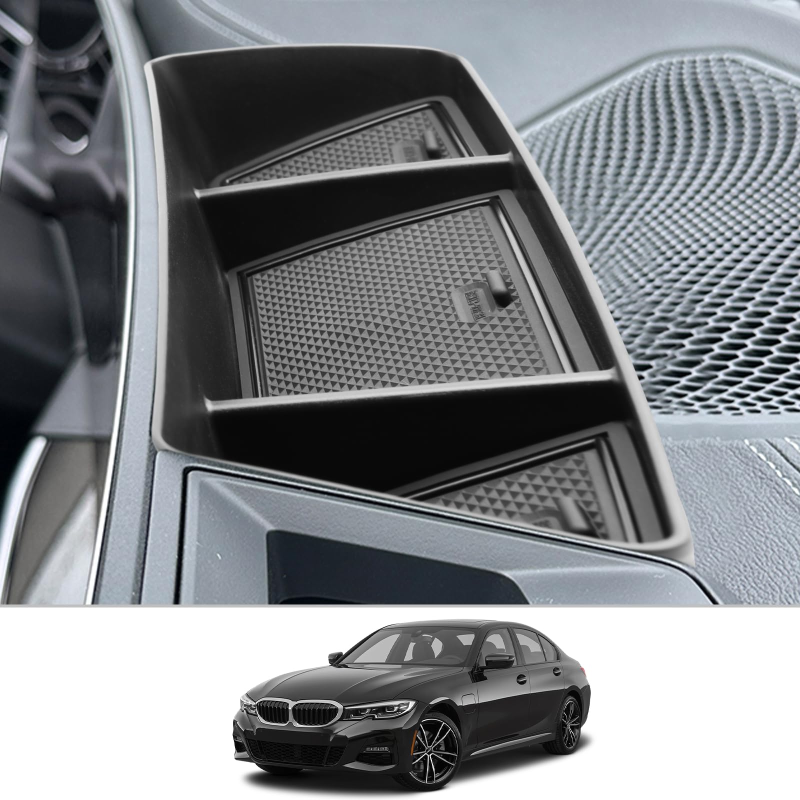 CDEFG Kompatibel mit BMW 3er G20 G21 2019-2023 / 4er G22 / i3 G28 i4 G26 2023 Facelift Mittelkonsole Organizer Aufbewahrungsbox Instrumententafel Aufbewahrung Auto Center Console Tray 3er 4er Zubehör von CDEFG