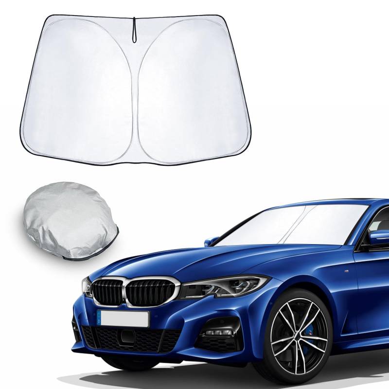 CDEFG Kompatibel mit BMW 3er G20 G22 F30 F32 2013-2024 2025 4er Sonnenschutz Abdeckungen Frontscheibe Sonnenschirm Die Vordere Schallwand Windschutzscheibe Auto Sonnenblende 3er G20 G22 4er Zubehör von CDEFG