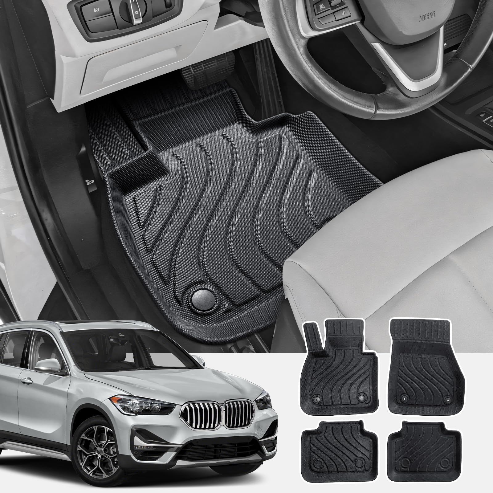 CDEFG Kompatibel mit BMW X1 U11 2023 2024 2025 Fußmatten, Fussmatten TPE Auto Wasserdicht Einfach zu Säubern Premium Allwetter Gummimatten vorn+hinten Matten X1 U11 Zubehör CDEFG Kompatibel mit BMW X1 U11 2023 2024 2025 Fußmatten, Fussmatten TPE Auto Wasserdicht Einfach zu Säubern Premium Allwetter Gummimatten vorn+hinten Matten X1 U11 Zubehör von CDEFG
