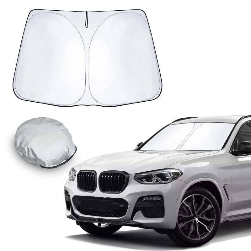 CDEFG Kompatibel mit BMW X3 G01 2017-2023 2024 / IX3 2020-2024 Sonnenschutz Abdeckungen Frontscheibe Sonnenschirm Die Vordere Schallwand Windschutzscheibe Auto Sonnenblende X3 IX3 2023 Zubehör von CDEFG