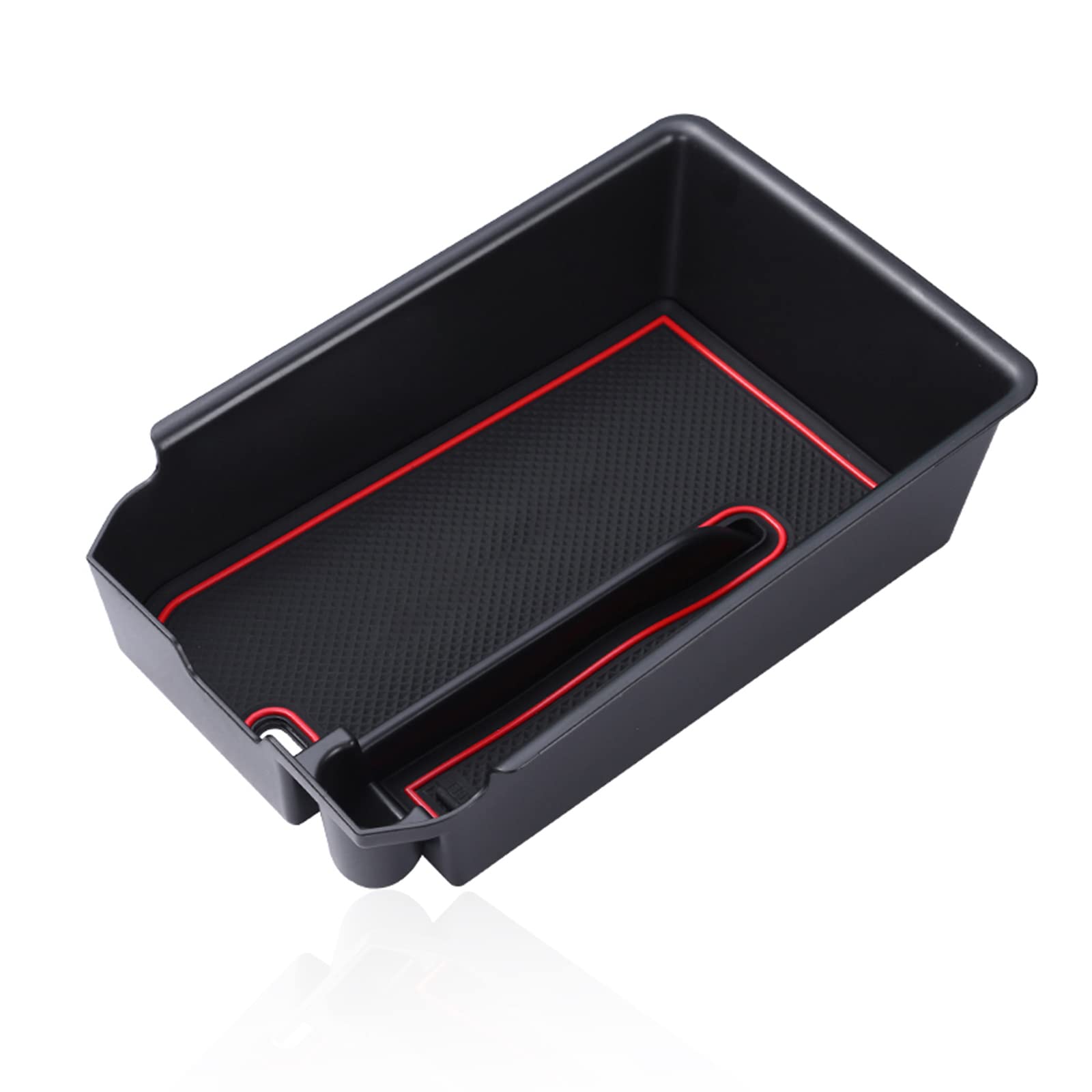CDEFG Kompatibel mit BMW X3 G01 X4 G02 2019-2023 2024, Mittelkonsole Armlehne Organizer Armlehnen Aufbewahrungsbox Handschuhfach Aufbewahrung Auto Center Console Tray X3 X4 IX3 Zubehör (Rot) von CDEFG
