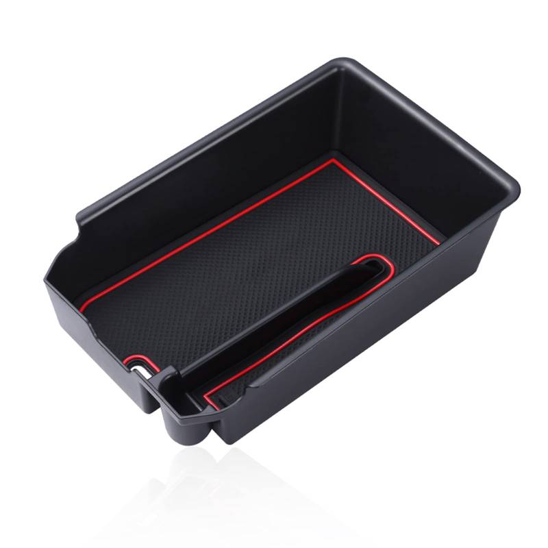 CDEFG Kompatibel mit BMW X3 G01 X4 G02 2019-2023 2024, Mittelkonsole Armlehne Organizer Armlehnen Aufbewahrungsbox Handschuhfach Aufbewahrung Auto Center Console Tray X3 X4 IX3 Zubehör (Rot) von CDEFG
