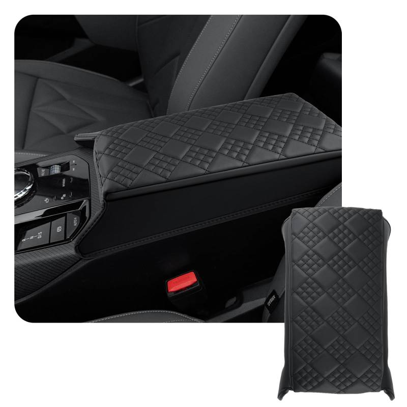 CDEFG Kompatibel mit BMW X3 G45 2025 2026 Facelift Mittelarmlehne Armlehnen Deckel Abdeckung Kratzschutz Mittelkonsole Kunstleder Armlehne Box Cover Auto X3 G45 2025 Zubehör (Verdickte Schwamm) von CDEFG