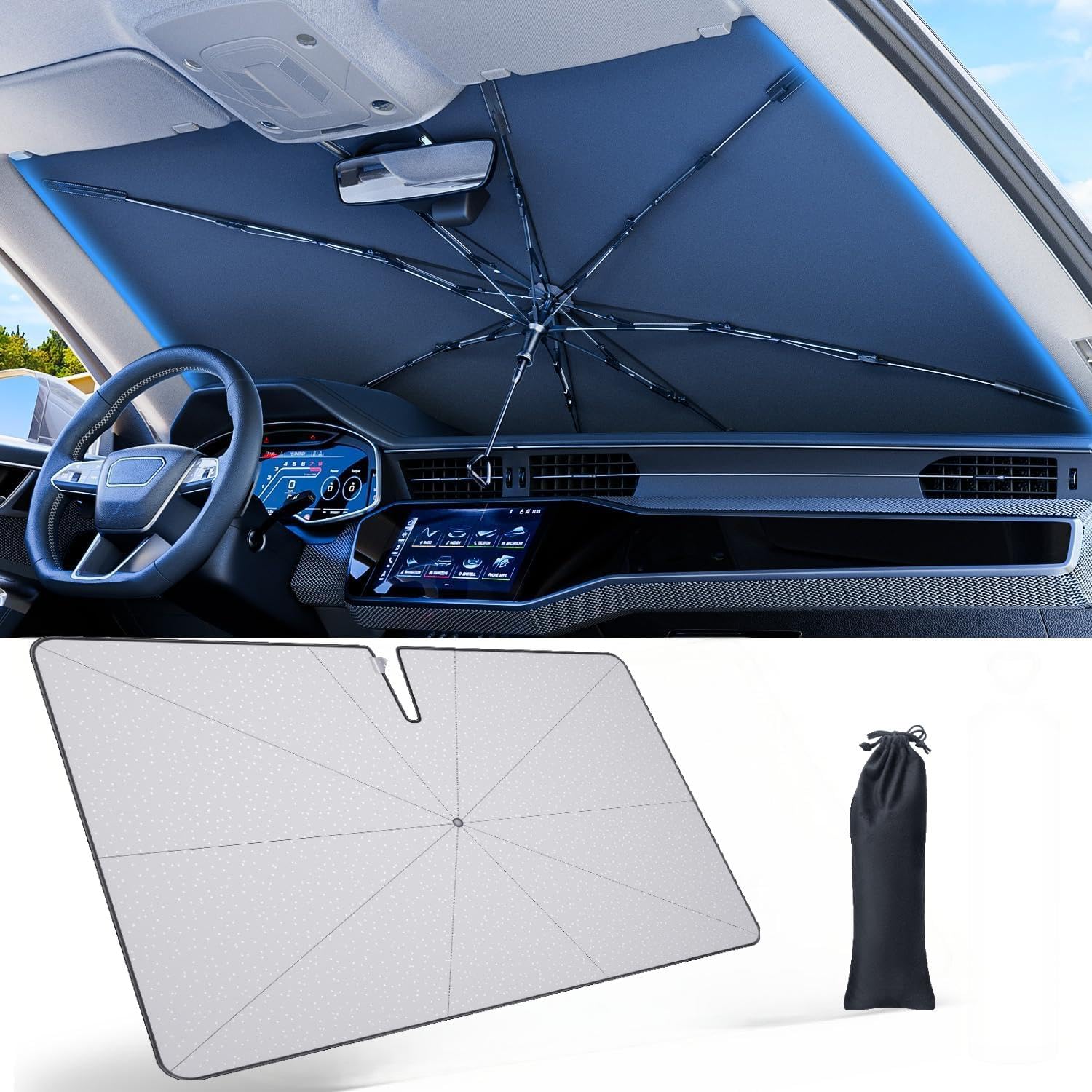 CDEFG Kompatibel mit BMW X3 G45 2025 Facelift Sonnenschutz Frontscheibe Sonnenschirm Die Vordere Schallwand Windschutzscheibe Auto UV-Schutz X3 G45 Zubehör CDEFG Kompatibel mit BMW X3 G45 2025 Facelift Sonnenschutz Frontscheibe Sonnenschirm Die Vordere Schallwand Windschutzscheibe Auto UV-Schutz X3 G45 Zubehör von CDEFG