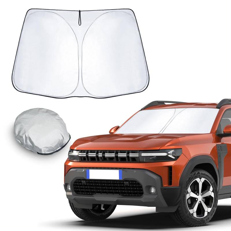 CDEFG Kompatibel mit Dacia Duster 3 2024 2025 Facelift Sonnenschutz Abdeckungen Frontscheibe Sonnenschirm Die Vordere Schallwand Windschutzscheibe Auto Sonnenblende Duster III 2024 Zubehör von CDEFG