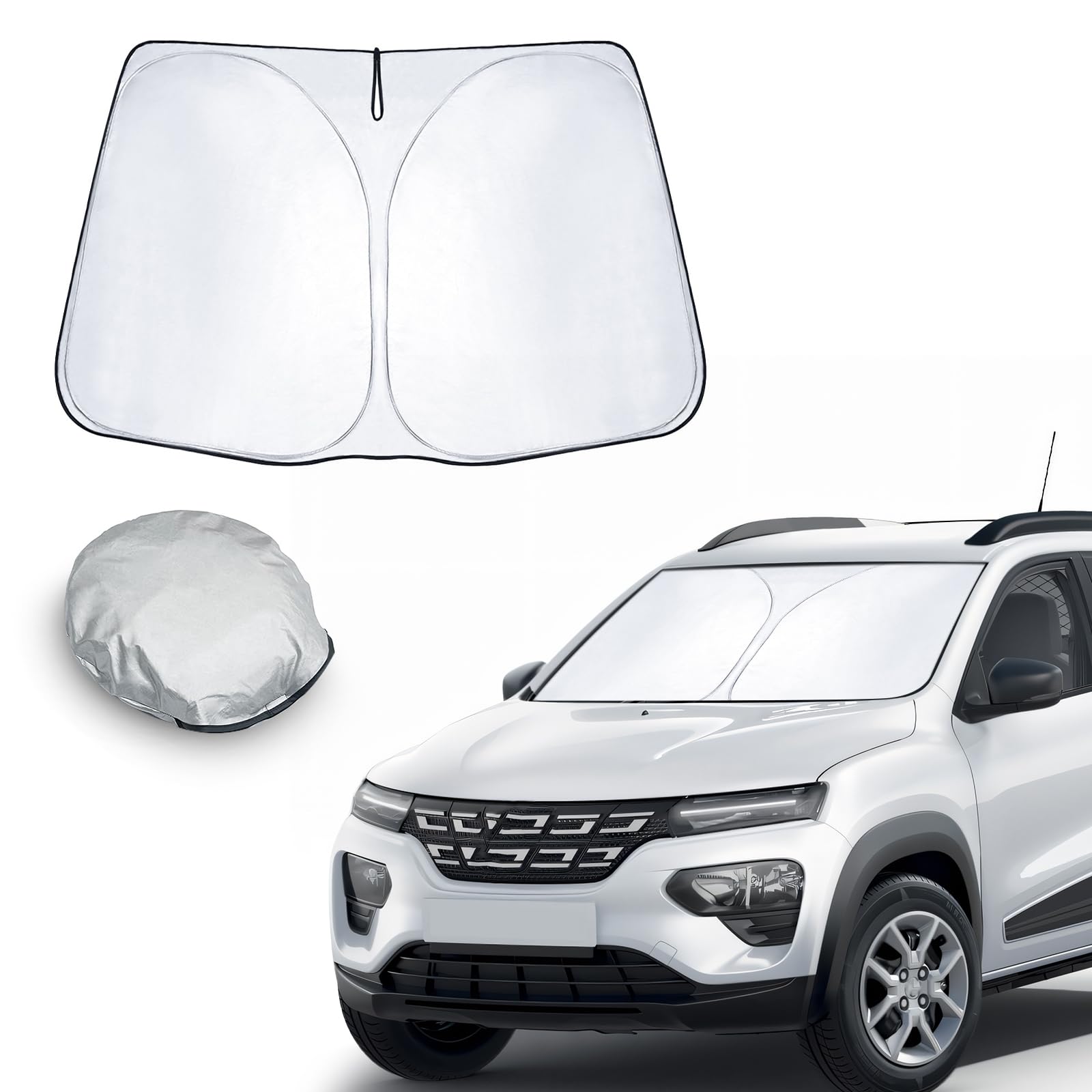 CDEFG Kompatibel mit Dacia Spring EV 2022-2024 2025 Sonnenschutz Abdeckungen Frontscheibe Sonnenschirm Die Vordere Schallwand Windschutzscheibe Auto Sonnenblende Spring EV Zubehör CDEFG Kompatibel mit Dacia Spring EV 2022-2024 2025 Sonnenschutz Abdeckungen Frontscheibe Sonnenschirm Die Vordere Schallwand Windschutzscheibe Auto Sonnenblende Spring EV Zubehör von CDEFG