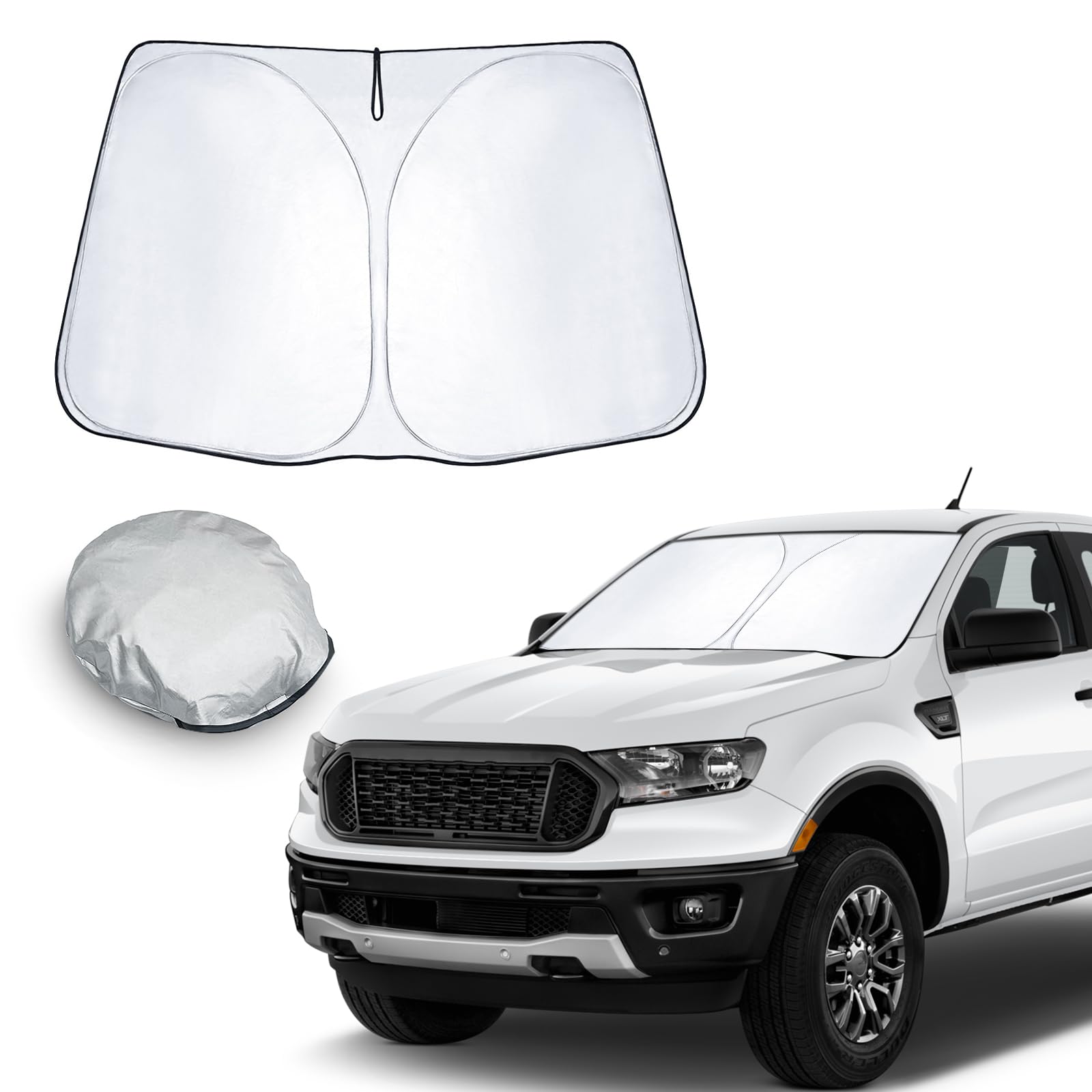 CDEFG Kompatibel mit Ford Ranger 2016-2022 Sonnenschutz Abdeckungen Frontscheibe Sonnenschirm Die Vordere Schallwand Windschutzscheibe Auto Sonnenblende Ranger Zubehör CDEFG Kompatibel mit Ford Ranger 2016-2022 Sonnenschutz Abdeckungen Frontscheibe Sonnenschirm Die Vordere Schallwand Windschutzscheibe Auto Sonnenblende Ranger Zubehör von CDEFG