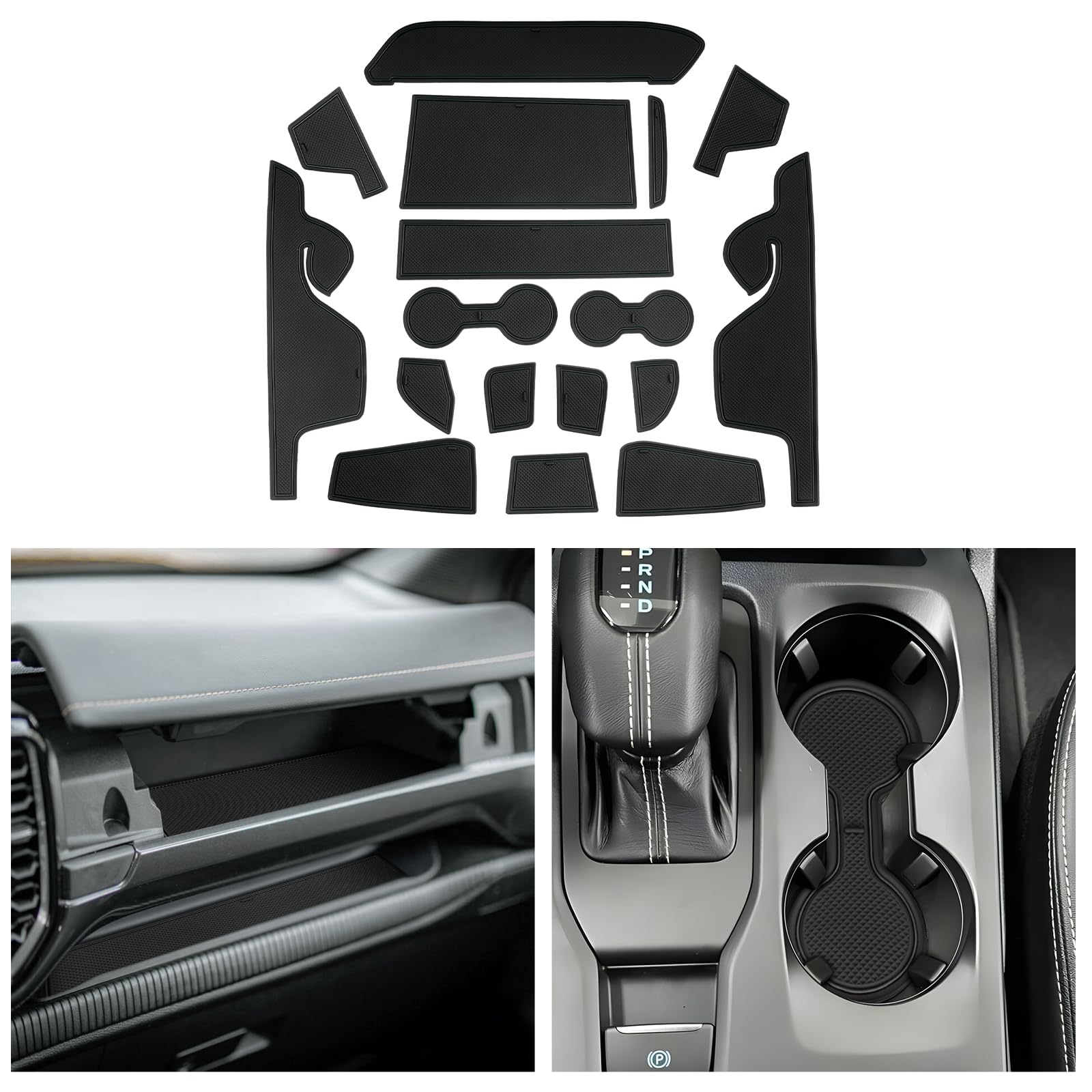 CDEFG Kompatibel mit Ford Ranger T9 2023 2024 2025 Raptor Wildtrak XLT, Gummimatten Mittelkonsole Antirutschmatten rutschfest Becherhalter Gummi Matte Armlehne Raptor Wildtrak XLT Zubehör (Schwarz) CDEFG Kompatibel mit Ford Ranger T9 2023 2024 2025 Raptor Wildtrak XLT, Gummimatten Mittelkonsole Antirutschmatten rutschfest Becherhalter Gummi Matte Armlehne Raptor Wildtrak XLT Zubehör (Schwarz) von CDEFG