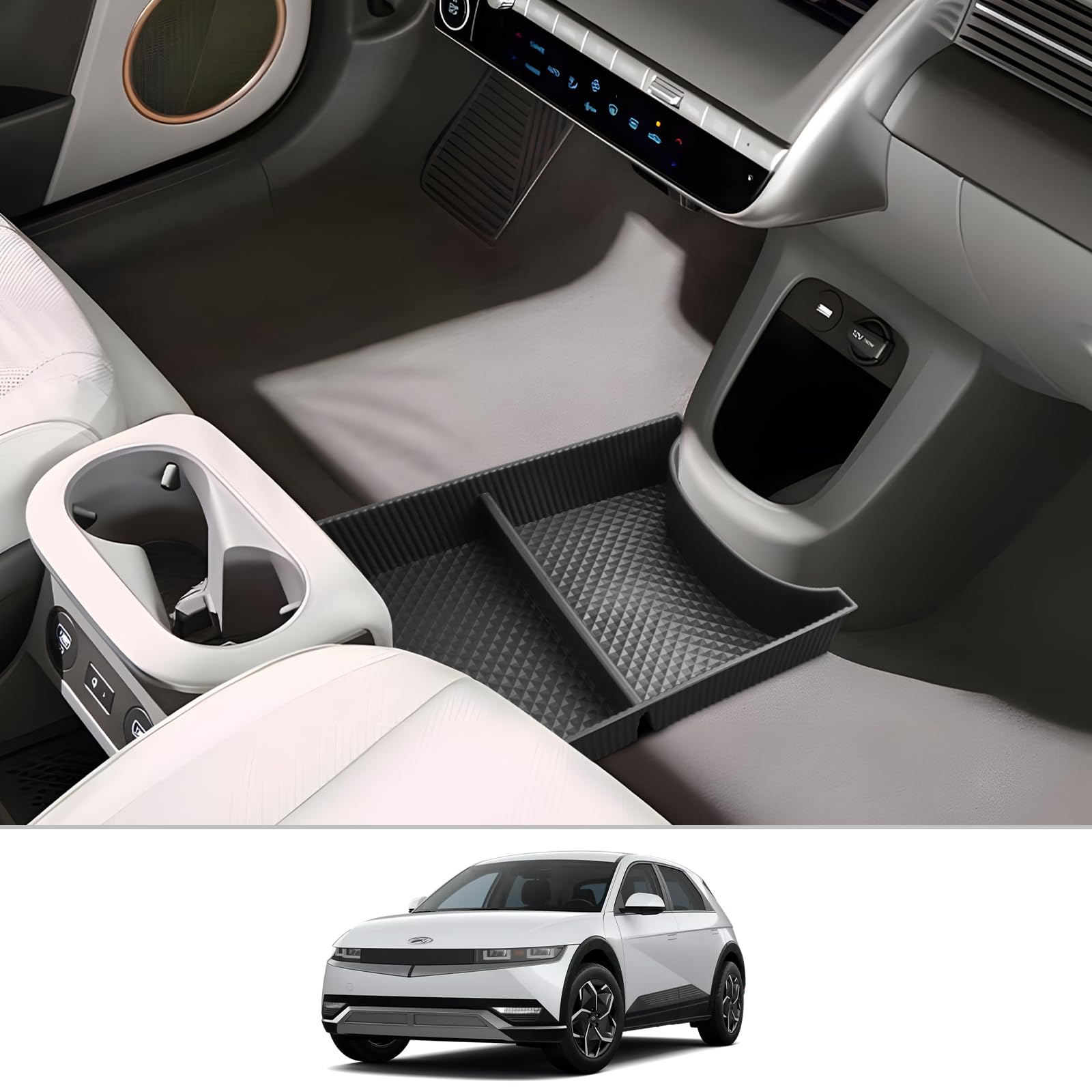 CDEFG Kompatibel mit Hyundai Ioniq 5 2021-2023 2024 Mittelkonsole Organizer Aufbewahrungsbox Ioniq 5 Handschuhfach Unten die Mittelarmlehne Ioniq 5 2024 Zubehör CDEFG Kompatibel mit Hyundai Ioniq 5 2021-2023 2024 Mittelkonsole Organizer Aufbewahrungsbox Ioniq 5 Handschuhfach Unten die Mittelarmlehne Ioniq 5 2024 Zubehör von CDEFG