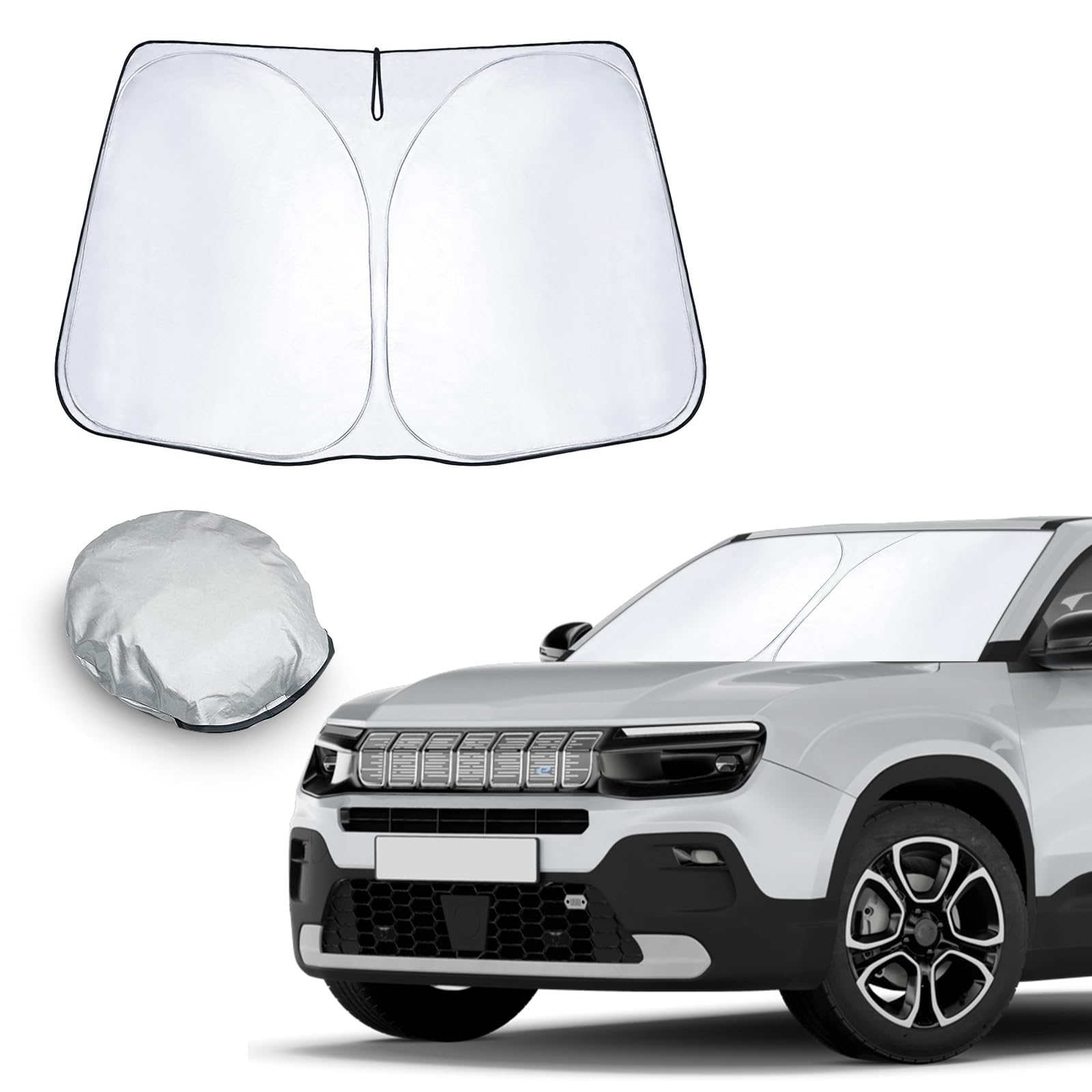 CDEFG Kompatibel mit Jeep Avenger 2023 2024 EV Hybrid Sonnenschutz Abdeckungen Frontscheibe Sonnenschirm Die Vordere Schallwand Windschutzscheibe Auto Sonnenblende Avenger 2023 Zubehör CDEFG Kompatibel mit Jeep Avenger 2023 2024 EV Hybrid Sonnenschutz Abdeckungen Frontscheibe Sonnenschirm Die Vordere Schallwand Windschutzscheibe Auto Sonnenblende Avenger 2023 Zubehör von CDEFG
