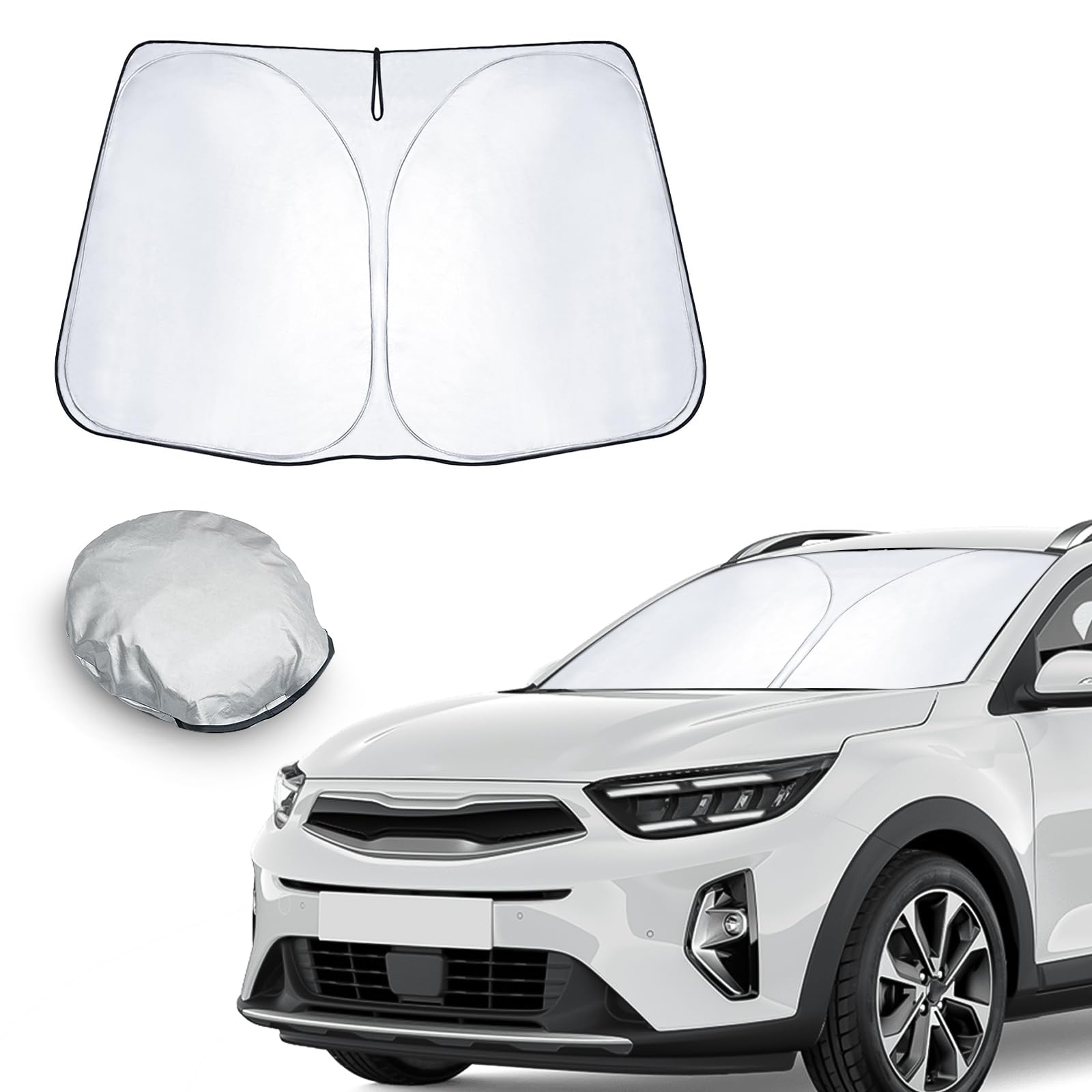 CDEFG Kompatibel mit Kia Stonic 2018-2023 2024 Sonnenschutz Abdeckungen Frontscheibe Sonnenschirm Die Vordere Schallwand Windschutzscheibe Auto Sonnenblende Stonic 2023 Zubehör CDEFG Kompatibel mit Kia Stonic 2018-2023 2024 Sonnenschutz Abdeckungen Frontscheibe Sonnenschirm Die Vordere Schallwand Windschutzscheibe Auto Sonnenblende Stonic 2023 Zubehör von CDEFG