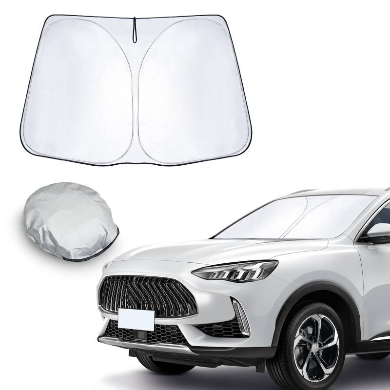 CDEFG Kompatibel mit MG HS EHS HS Plug-in Hybrid 2018-2023 2024 Sonnenschutz Abdeckungen Frontscheibe Sonnenschirm Die Vordere Schallwand Windschutzscheibe Auto Sonnenblende HS EHS Zubehör von CDEFG