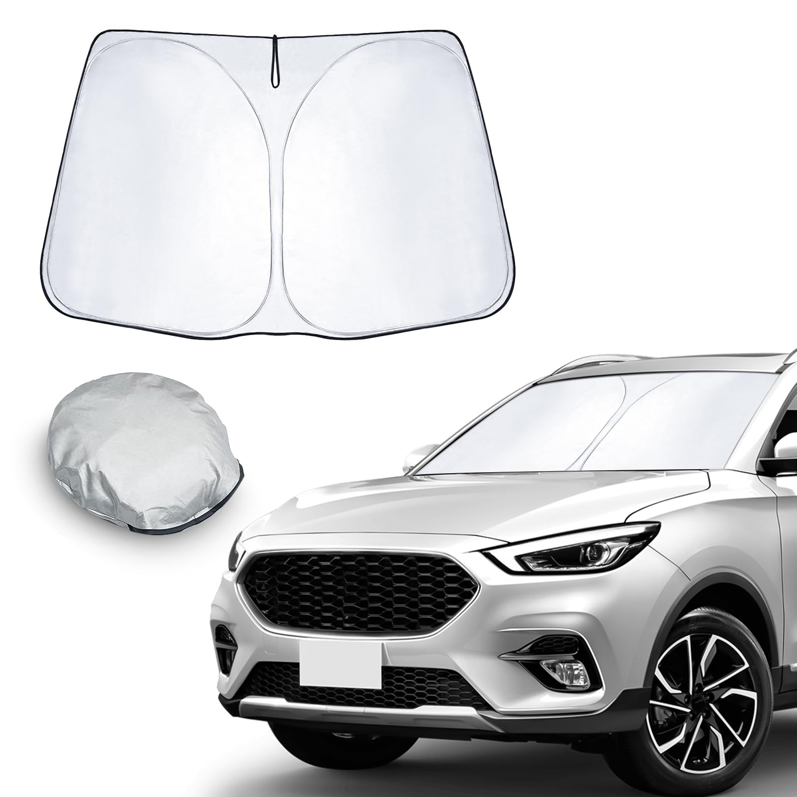 CDEFG Kompatibel mit MG ZS EV Facelift 2018-2023 2024 Sonnenschutz Abdeckungen Frontscheibe Sonnenschirm Die Vordere Schallwand Windschutzscheibe Auto Sonnenblende ZS EV Facelift Zubehör CDEFG Kompatibel mit MG ZS EV Facelift 2018-2023 2024 Sonnenschutz Abdeckungen Frontscheibe Sonnenschirm Die Vordere Schallwand Windschutzscheibe Auto Sonnenblende ZS EV Facelift Zubehör von CDEFG