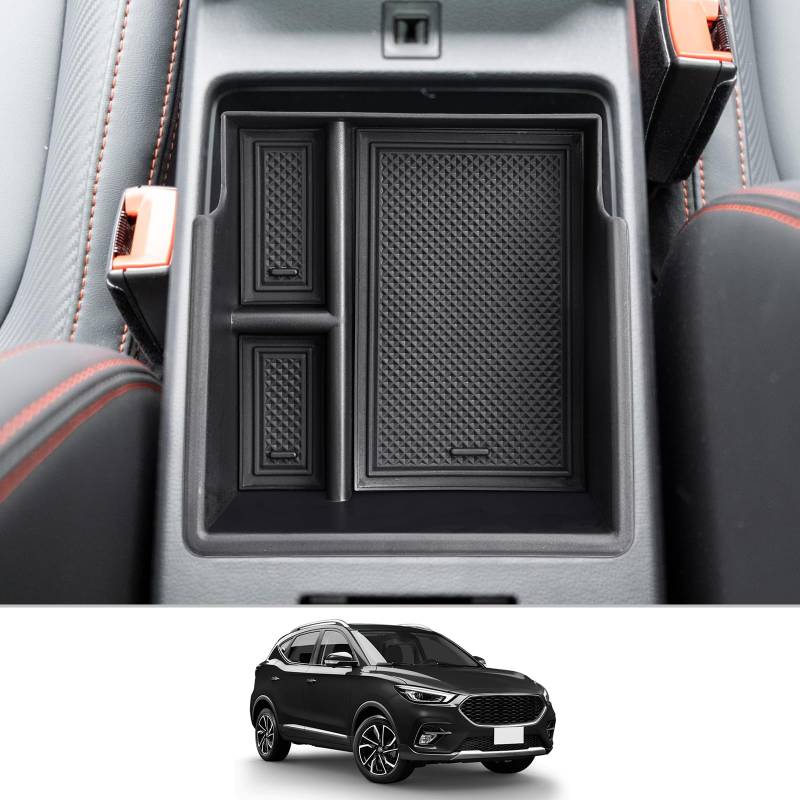 CDEFG Kompatibel mit MG ZS Facelift 2023 2024 2022 Mittelkonsole Armlehne Aufbewahrungsbox Handschuhfach Aufbewahrung Auto Center Console Organizer Tray ZS Facelift 2024 Zubehör von CDEFG