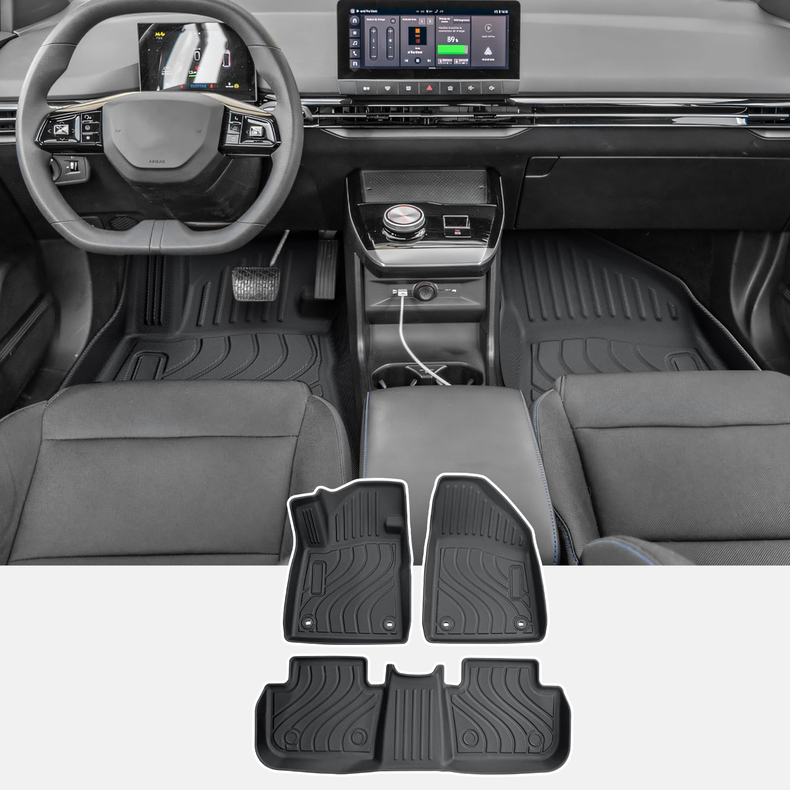 CDEFG Kompatibel mit MG4 MG 4 2024 2025 2023 2022 Fußmatten, Fussmatten TPE Auto Wasserdicht Einfach zu Säubern Premium Allwetter Gummimatten vorn+hinten Matten MG4 EV Zubehör CDEFG Kompatibel mit MG4 MG 4 2024 2025 2023 2022 Fußmatten, Fussmatten TPE Auto Wasserdicht Einfach zu Säubern Premium Allwetter Gummimatten vorn+hinten Matten MG4 EV Zubehör von CDEFG