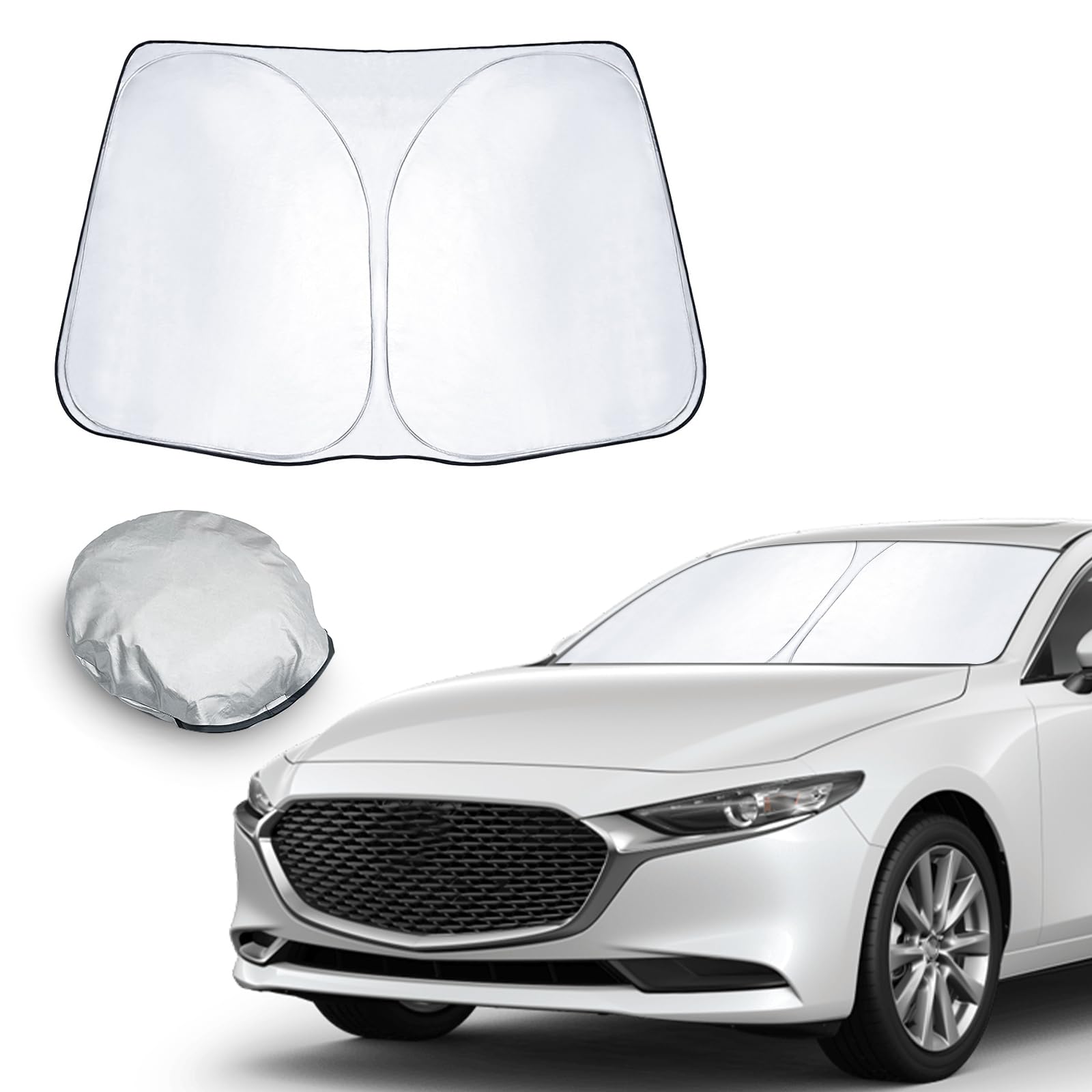 CDEFG Kompatibel mit Mazda 3 BP 2019-2024 2025 Sonnenschutz Abdeckungen Frontscheibe Sonnenschirm Die Vordere Schallwand Windschutzscheibe Auto Sonnenblende Zubehör CDEFG Kompatibel mit Mazda 3 BP 2019-2024 2025 Sonnenschutz Abdeckungen Frontscheibe Sonnenschirm Die Vordere Schallwand Windschutzscheibe Auto Sonnenblende Zubehör von CDEFG