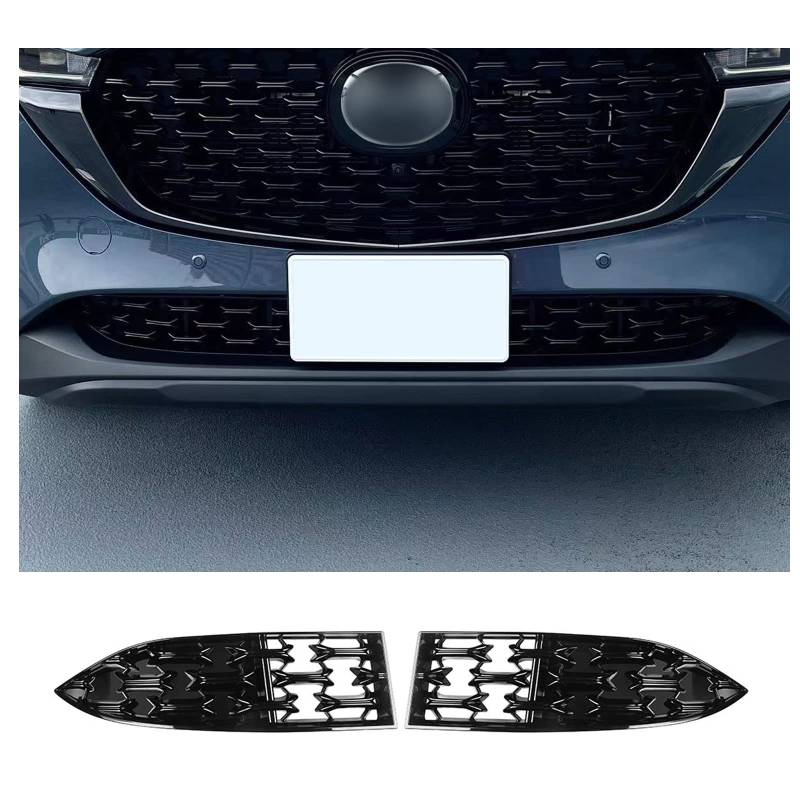 CDEFG Kompatibel mit Mazda CX-5 CX5 2022 2023 2024 facelift Front Kühlergrille Frills Frontstoßstangenmaske Auto Grill Modifiziertes CX5 Zubehör [2 Stück] von CDEFG