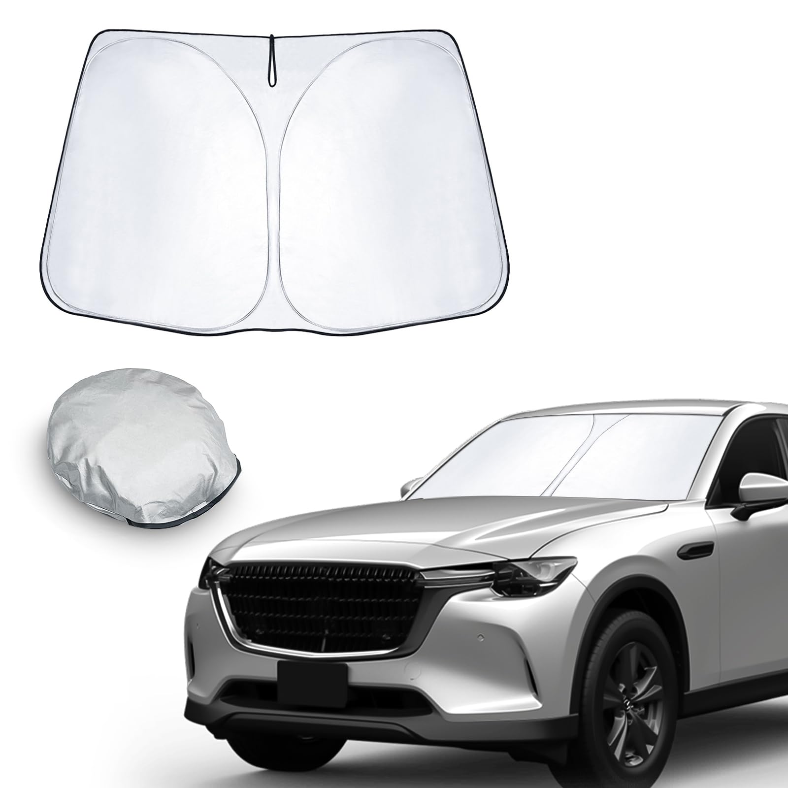 CDEFG Kompatibel mit Mazda CX60 CX-60 2022-2024 2025 Sonnenschutz Abdeckungen Frontscheibe Sonnenschirm Die Vordere Schallwand Windschutzscheibe Auto Sonnenblende CX 60 Zubehör CDEFG Kompatibel mit Mazda CX60 CX-60 2022-2024 2025 Sonnenschutz Abdeckungen Frontscheibe Sonnenschirm Die Vordere Schallwand Windschutzscheibe Auto Sonnenblende CX 60 Zubehör von CDEFG