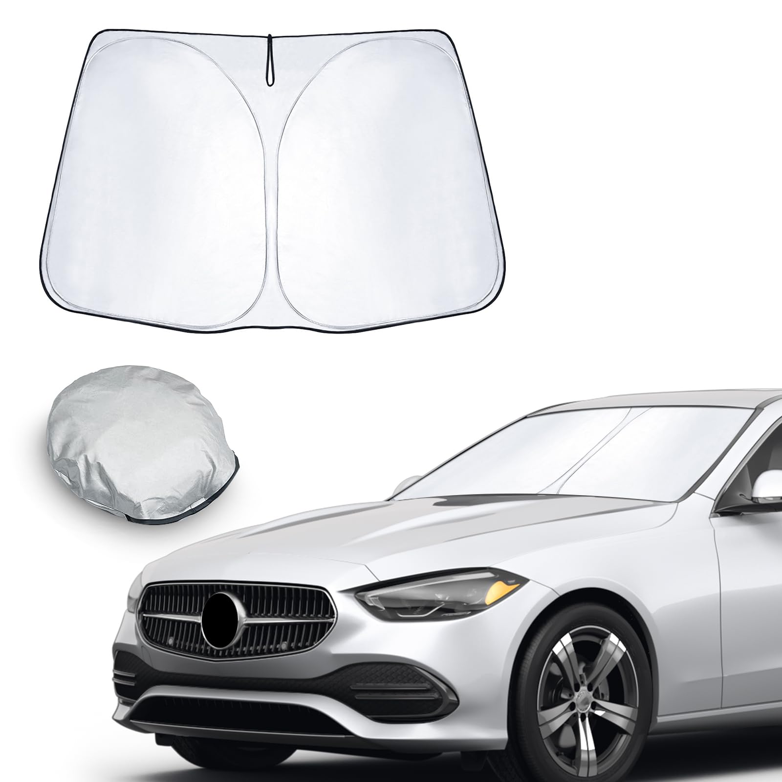 CDEFG Kompatibel mit Mercedes C-Klasse W205 2016-2021 / C-Class W206 2022-2024 2025 Sonnenschutz Abdeckungen Frontscheibe Die Vordere Schallwand Windschutzscheibe Auto Sonnenblende Zubehör CDEFG Kompatibel mit Mercedes C-Klasse W205 2016-2021 / C-Class W206 2022-2024 2025 Sonnenschutz Abdeckungen Frontscheibe Die Vordere Schallwand Windschutzscheibe Auto Sonnenblende Zubehör von CDEFG