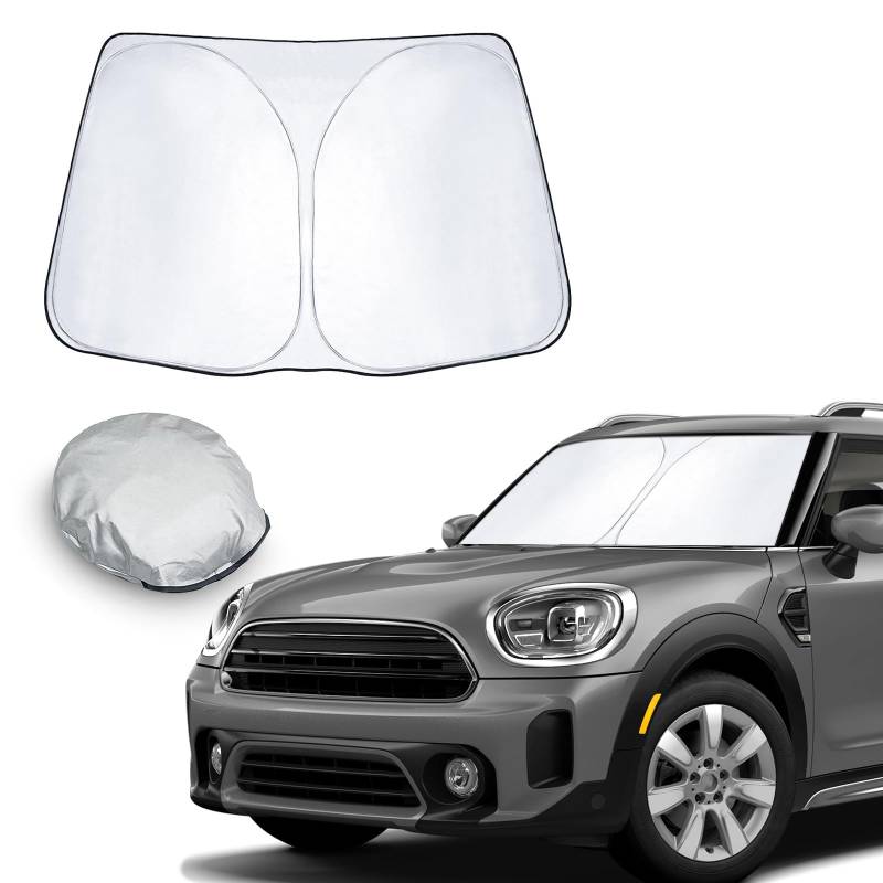 CDEFG Kompatibel mit Mini Countryman II F60 2017-2023 Sonnenschutz Abdeckungen Frontscheibe Sonnenschirm Die Vordere Schallwand Windschutzscheibe Auto Sonnenblende Mini F60 Zubehör von CDEFG