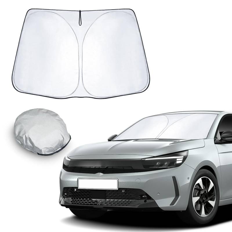 CDEFG Kompatibel mit Opel Corsa F 2020-2024 2025 Sonnenschutz Abdeckungen Frontscheibe Sonnenschirm Die Vordere Schallwand Windschutzscheibe Auto Sonnenblende Corsa F Manuelle Bremse Zubehör von CDEFG