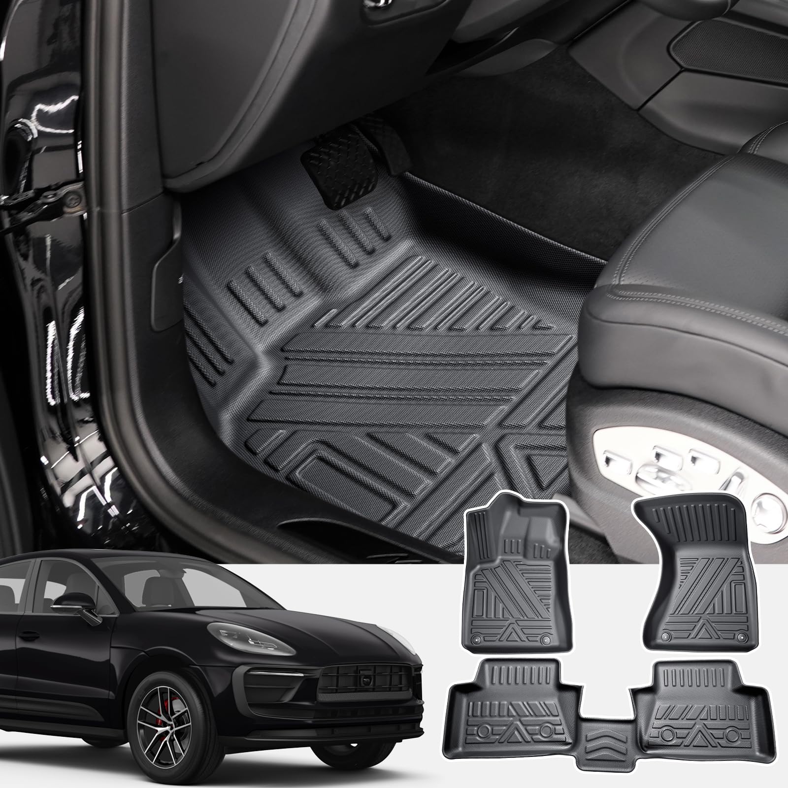 CDEFG Kompatibel mit Porsche Macan 2015-2022 2023 Fußmatten, Fussmatten TPE Auto Wasserdicht Einfach zu Säubern Premium Allwetter Gummimatten vorn+hinten Matten Macan 2023 Zubehör CDEFG Kompatibel mit Porsche Macan 2015-2022 2023 Fußmatten, Fussmatten TPE Auto Wasserdicht Einfach zu Säubern Premium Allwetter Gummimatten vorn+hinten Matten Macan 2023 Zubehör von CDEFG