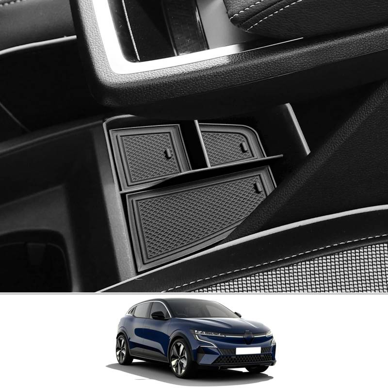 CDEFG Kompatibel mit Renault Megane E-Tech/Scenic E-Tech 2022 2023 2024 2025 Mittelkonsole Organizer Aufbewahrungsbox Megane E Tech Handschuhfach Unten die Mittelarmlehne E-Tech 2024 Zubehör von CDEFG
