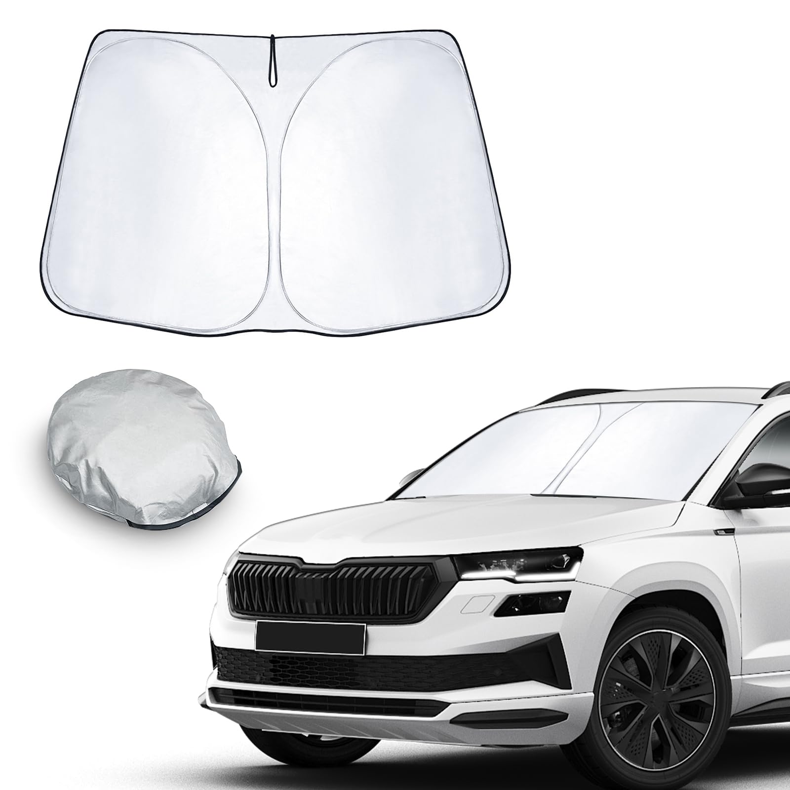 CDEFG Kompatibel mit Skoda Karoq 2017-2023 2024 Sonnenschutz Abdeckungen Frontscheibe Sonnenschirm Die Vordere Schallwand Windschutzscheibe Auto Sonnenblende Karoq Zubehör CDEFG Kompatibel mit Skoda Karoq 2017-2023 2024 Sonnenschutz Abdeckungen Frontscheibe Sonnenschirm Die Vordere Schallwand Windschutzscheibe Auto Sonnenblende Karoq Zubehör von CDEFG