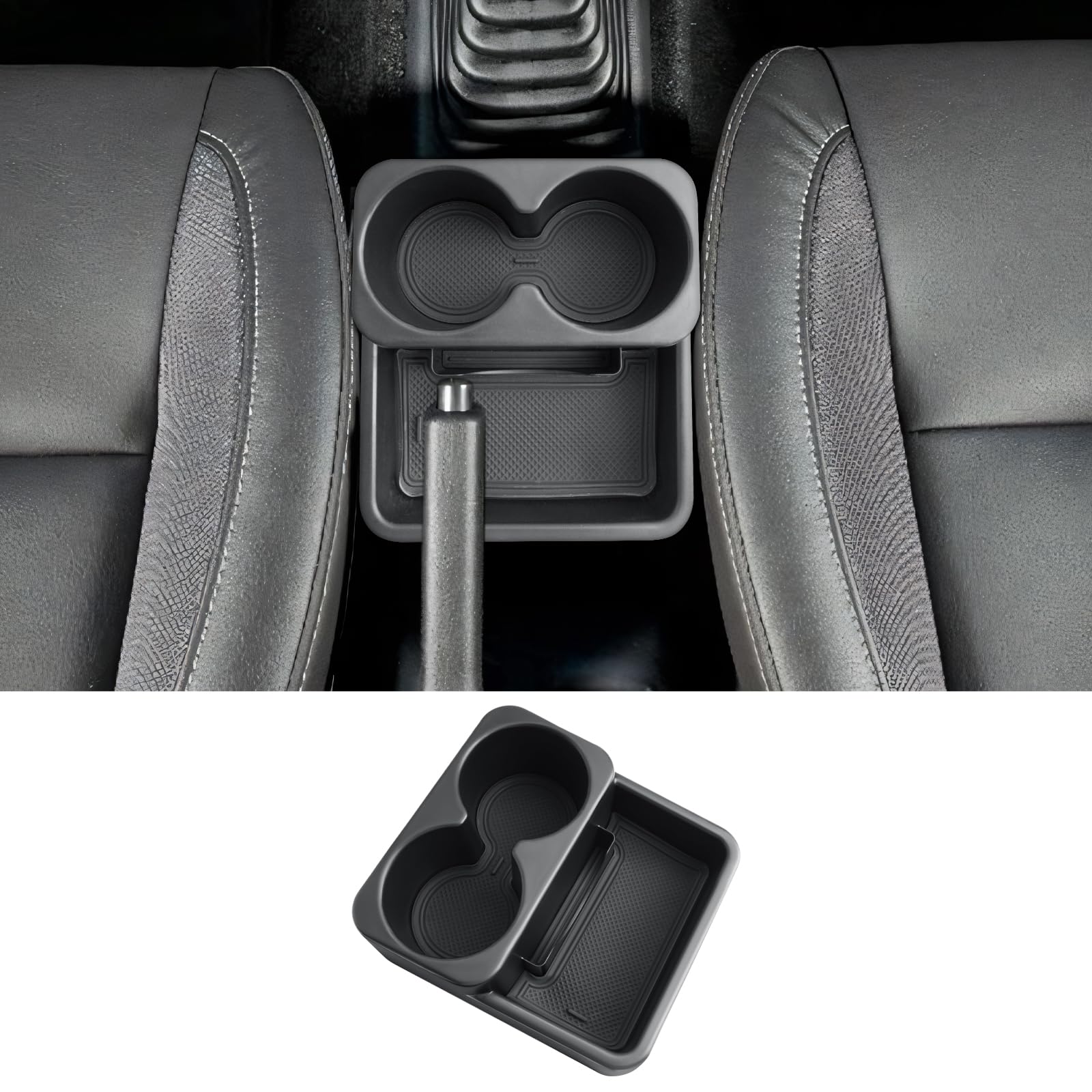 CDEFG Kompatibel mit Suzuki Jimny FJ JB23 JB33 1998-2018 MT Mittelkonsole Organizer Aufbewahrungsbox Handbremse mit Getränkehalter Aufbewahrungsbox Jimny JB23 JB33 Zubehör (Schaltgetriebe) von CDEFG