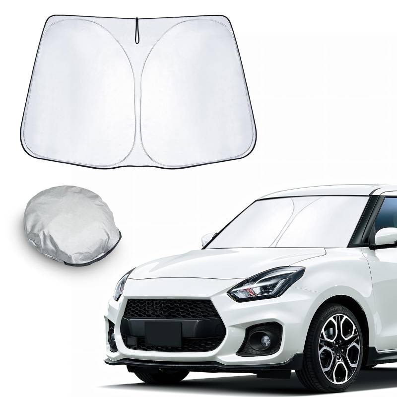 CDEFG Kompatibel mit Suzuki Swift/Sport/Hybrid 2017-2024 2025 Sonnenschutz Abdeckungen Frontscheibe Sonnenschirm Die Vordere Schallwand Windschutzscheibe Auto Sonnenblende Zubehör von CDEFG
