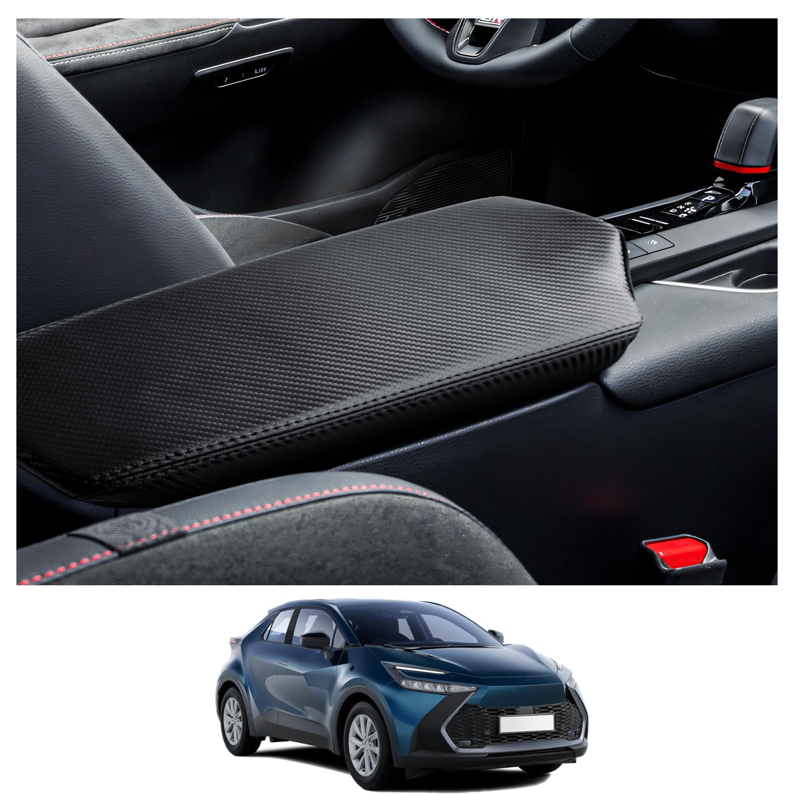 CDEFG Kompatibel mit Toyota C-HR CHR Hybrid 2024 2025 Mittelarmlehne Armlehnen Deckel Abdeckung Kratzschutz Mittelkonsole Kunstleder Armlehne Box Cover Auto CHR 2024 Zubehör CDEFG Kompatibel mit Toyota C-HR CHR Hybrid 2024 2025 Mittelarmlehne Armlehnen Deckel Abdeckung Kratzschutz Mittelkonsole Kunstleder Armlehne Box Cover Auto CHR 2024 Zubehör von CDEFG