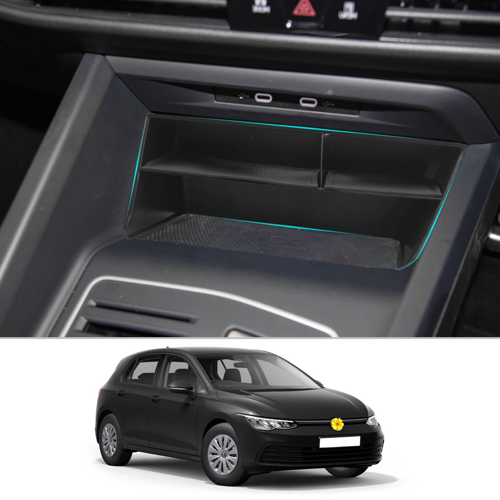 CDEFG Kompatibel mit VW Golf 8 MK8 GTI GTD GTE 2020-2022 Mittelkonsole Organizer Zentrale Steuerung Multifunktionaler Aufbewahrungsbox Auto Center Console Tray Innenraum Zubehör CDEFG Kompatibel mit VW Golf 8 MK8 GTI GTD GTE 2020-2022 Mittelkonsole Organizer Zentrale Steuerung Multifunktionaler Aufbewahrungsbox Auto Center Console Tray Innenraum Zubehör von CDEFG