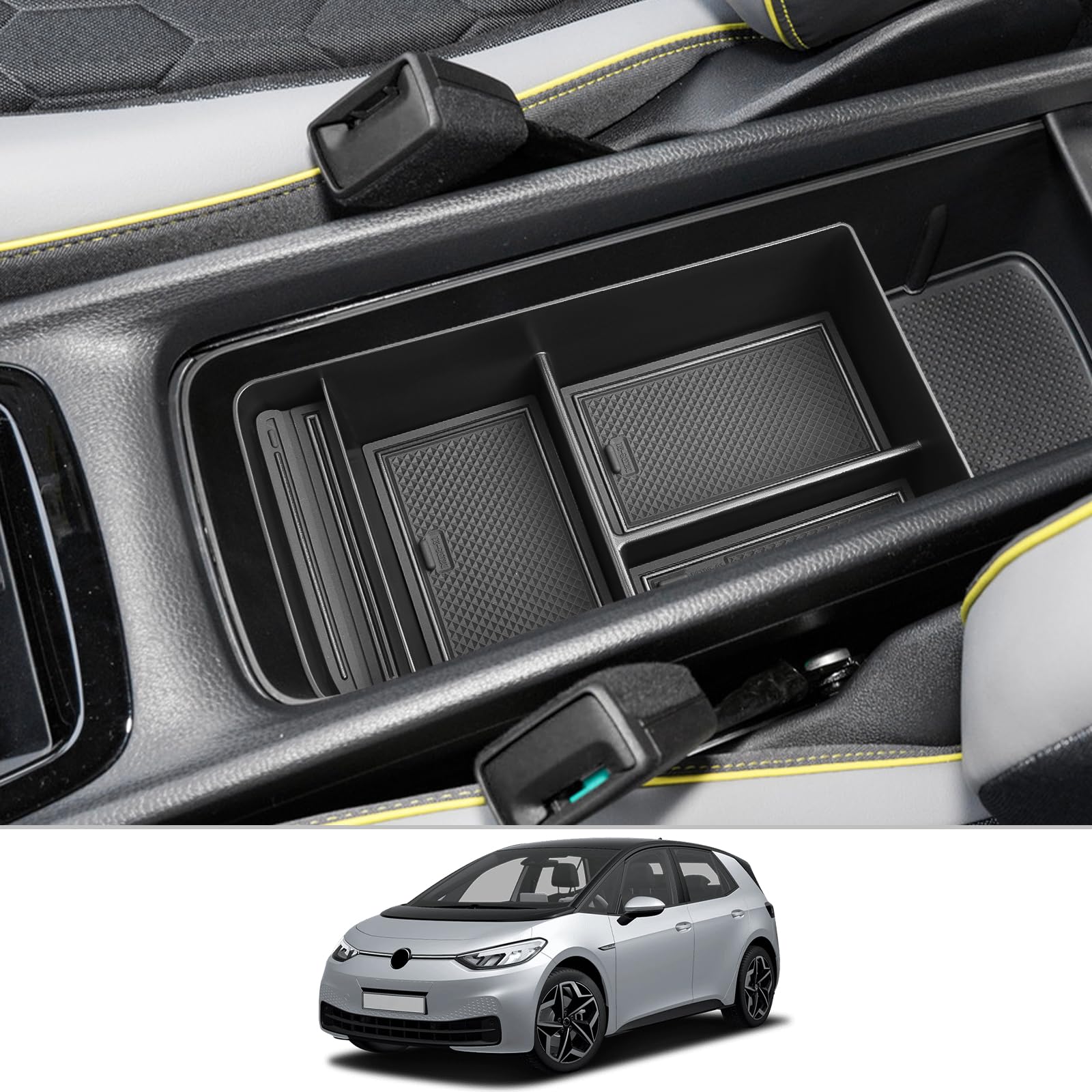 CDEFG Kompatibel mit VW ID3 ID.3 / Cupra Born 2020-2023 2024 2025 Mittelkonsole Armlehne Organizer Armlehnen Aufbewahrungsbox Handschuhfach Aufbewahrung Auto Center Console Tray ID3 pro Zubehör CDEFG Kompatibel mit VW ID3 ID.3 / Cupra Born 2020-2023 2024 2025 Mittelkonsole Armlehne Organizer Armlehnen Aufbewahrungsbox Handschuhfach Aufbewahrung Auto Center Console Tray ID3 pro Zubehör von CDEFG